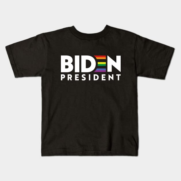 Joe Biden LGBT Shirt| Joseph Biden Gay Pride| Biden Harris 2024 Kids T-Shirt by BlueWaveTshirts